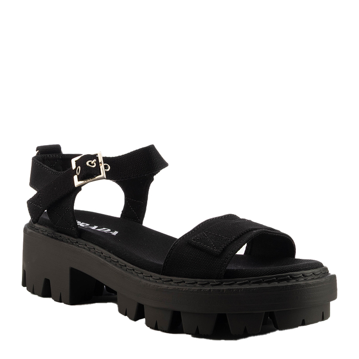 MAYFEYR - Prada - Black Canvas Sandals - 1X466OF055010F0002
