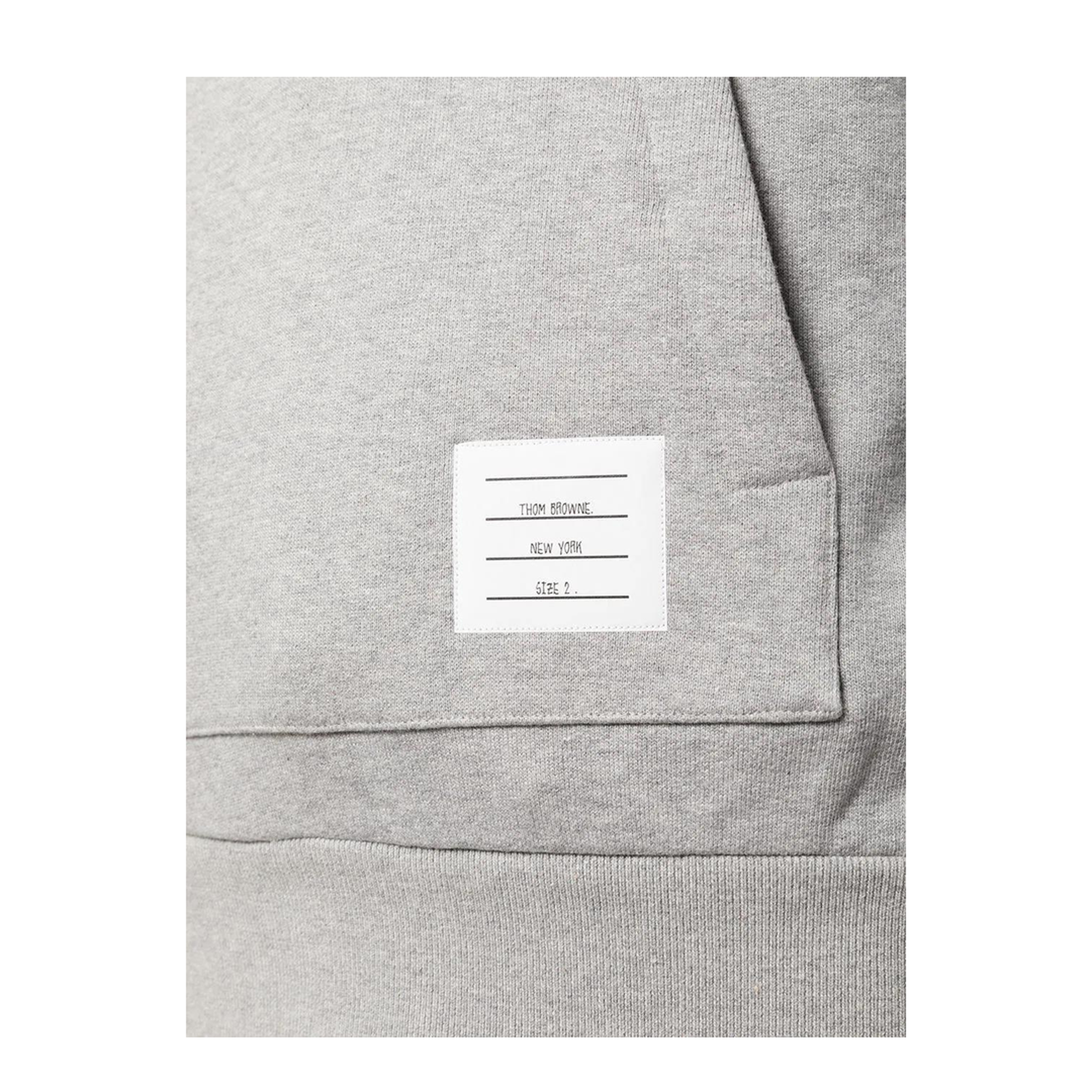 MAYFEYR - Thom Browne - Hoodie Pullover With Cb Rwb Stripe In Classic Loopback - MJT086A03377055
