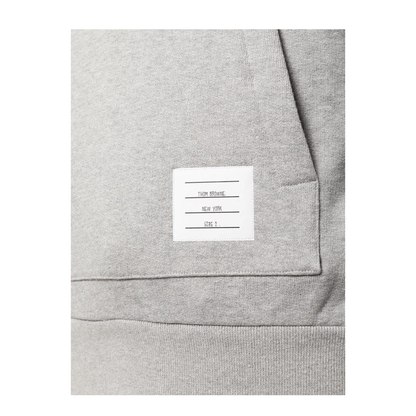 MAYFEYR - Thom Browne - Hoodie Pullover With Cb Rwb Stripe In Classic Loopback - MJT086A03377055