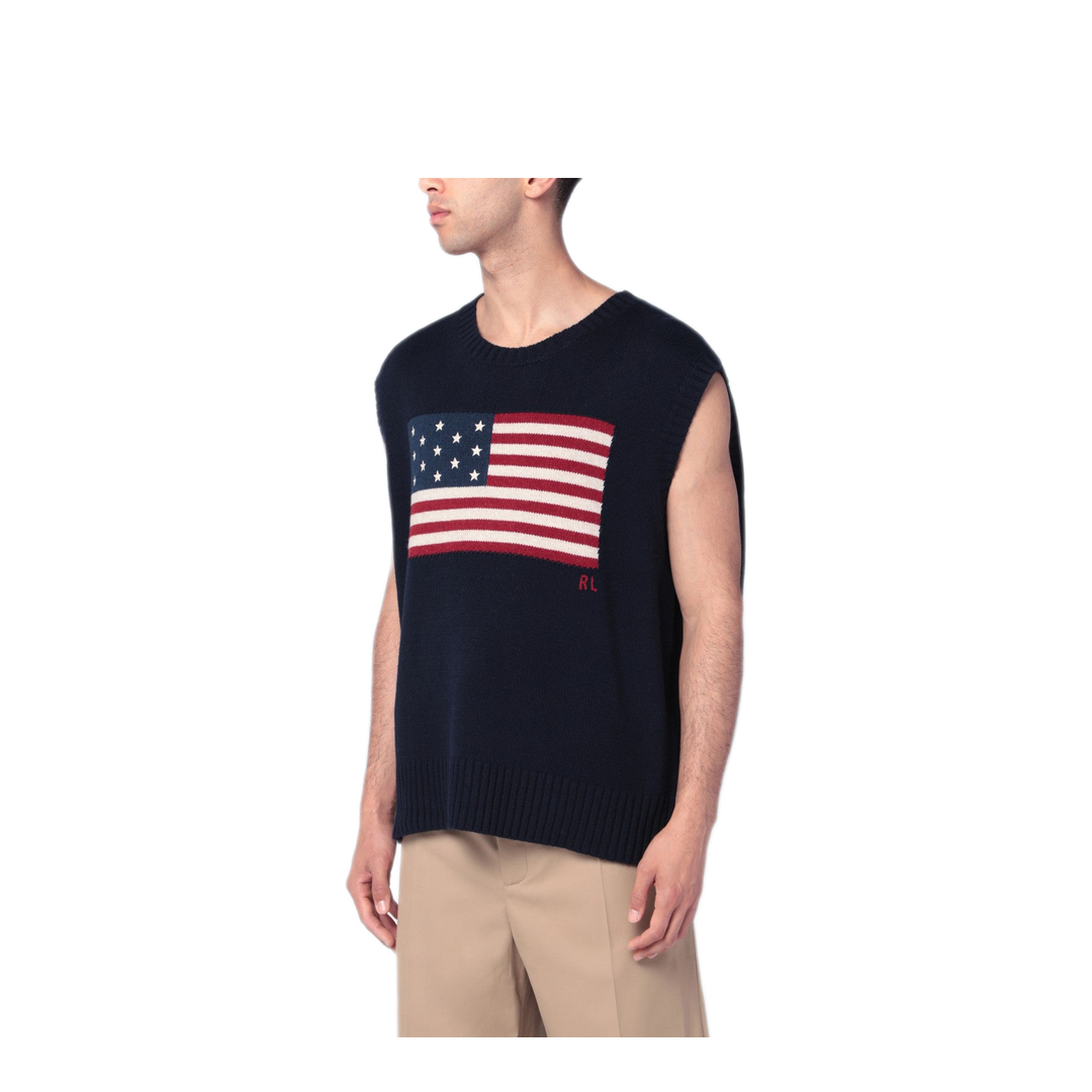 MAYFEYR - Polo Ralph Lauren - Navy Blue Vest With Flag Big Fit - 710970293001COHN