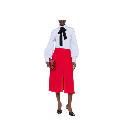 Flared Midi Skirt In Silk