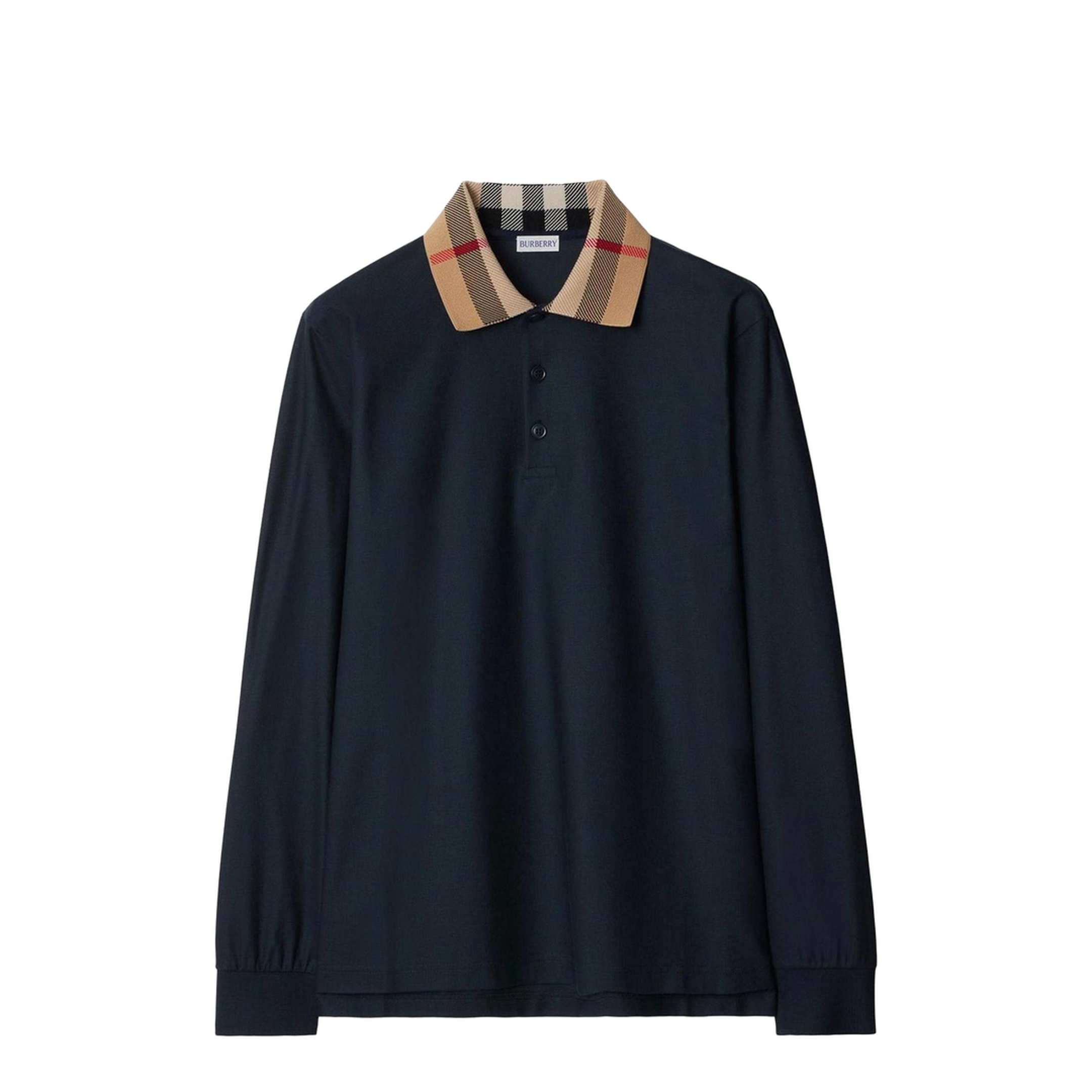 MAYFEYR - Burberry - Check Collar Cotton Polo Shirt - 8098813