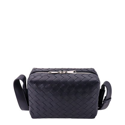 Intrecciato Leather Camera Bags - Black