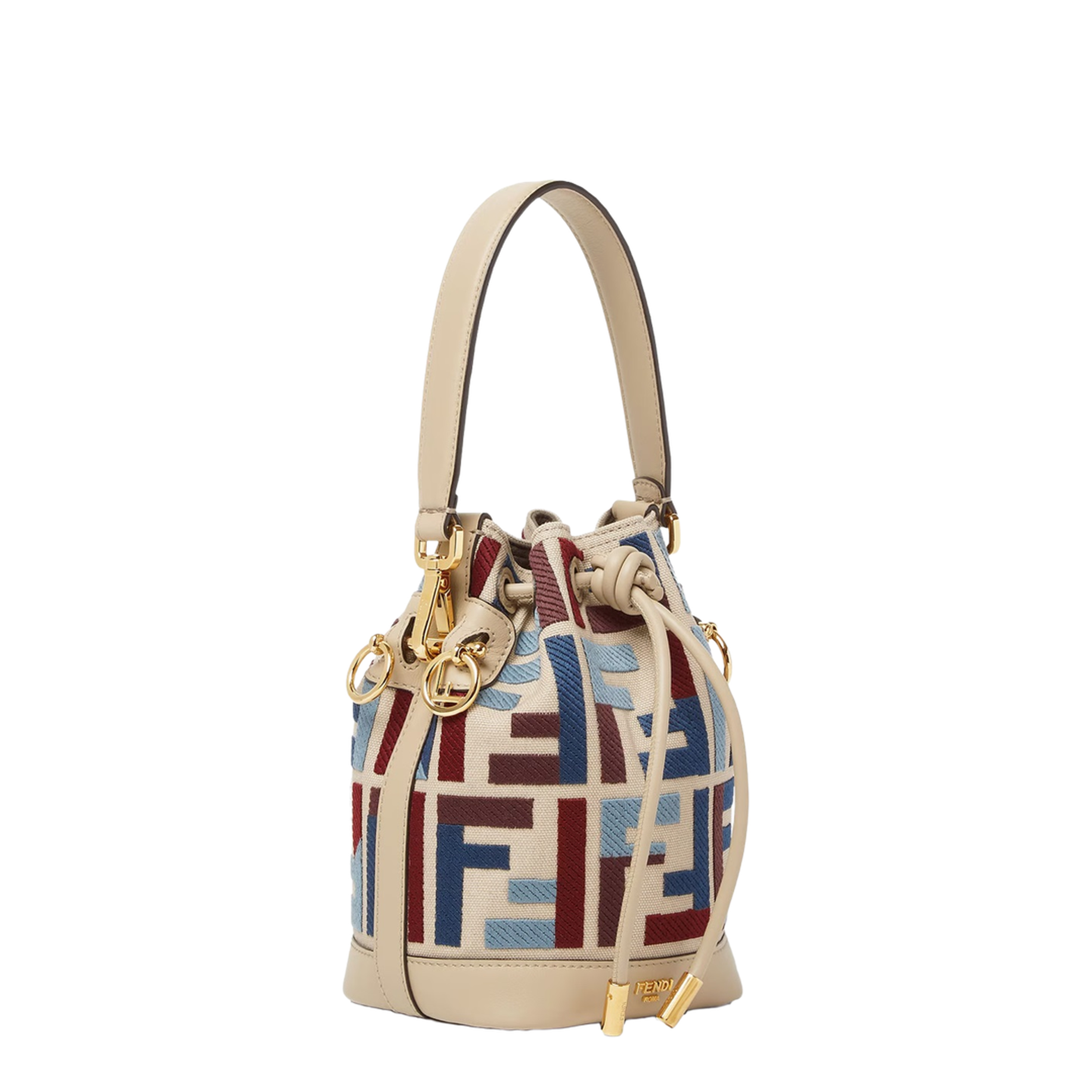 Mon Tresor Mini Canvas Bucket Bag - Multicolour