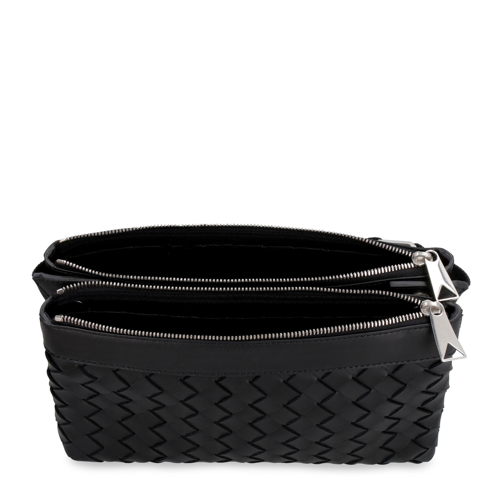 Intrecciato Leather Shoulder Bags - Black