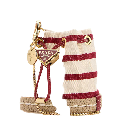 Embroidered Canvas Bucket Bag