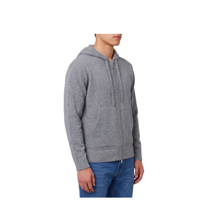 MAYFEYR - Roberto Collina - Merino Wool Zip Sweatshirt In Grey - 263MYB1510718