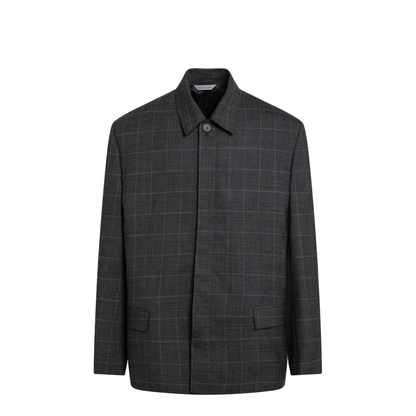 Grey Check Wool Jacket