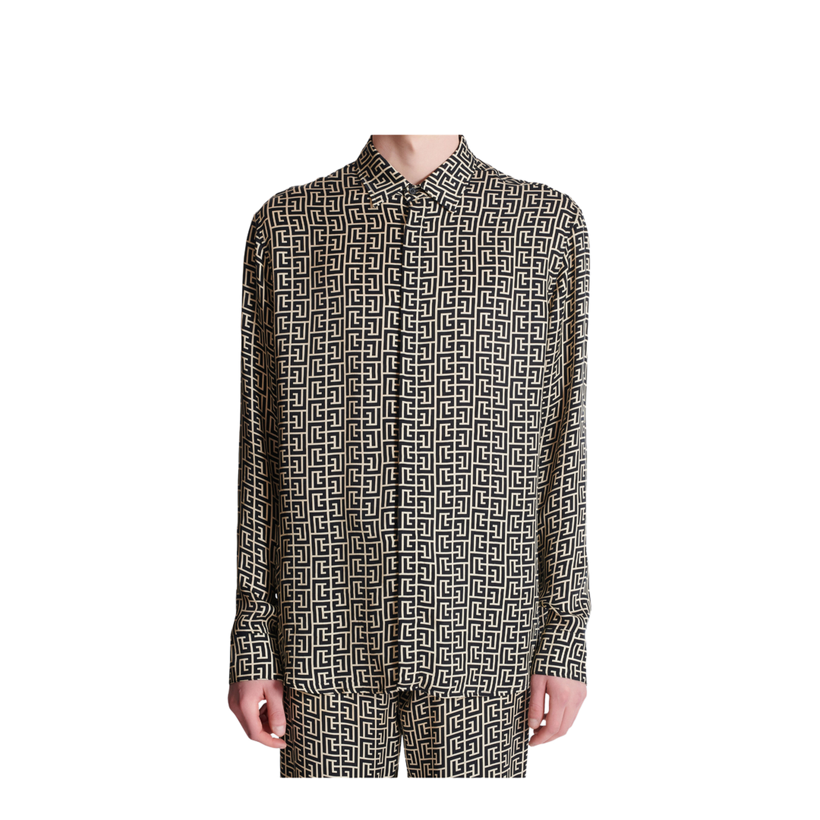 Monogrammed Flowing Shirt