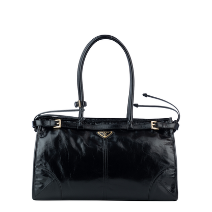 Black Leather Shoulder Bag
