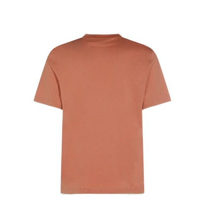 Faux Layering Crewneck T-Shirt Orange