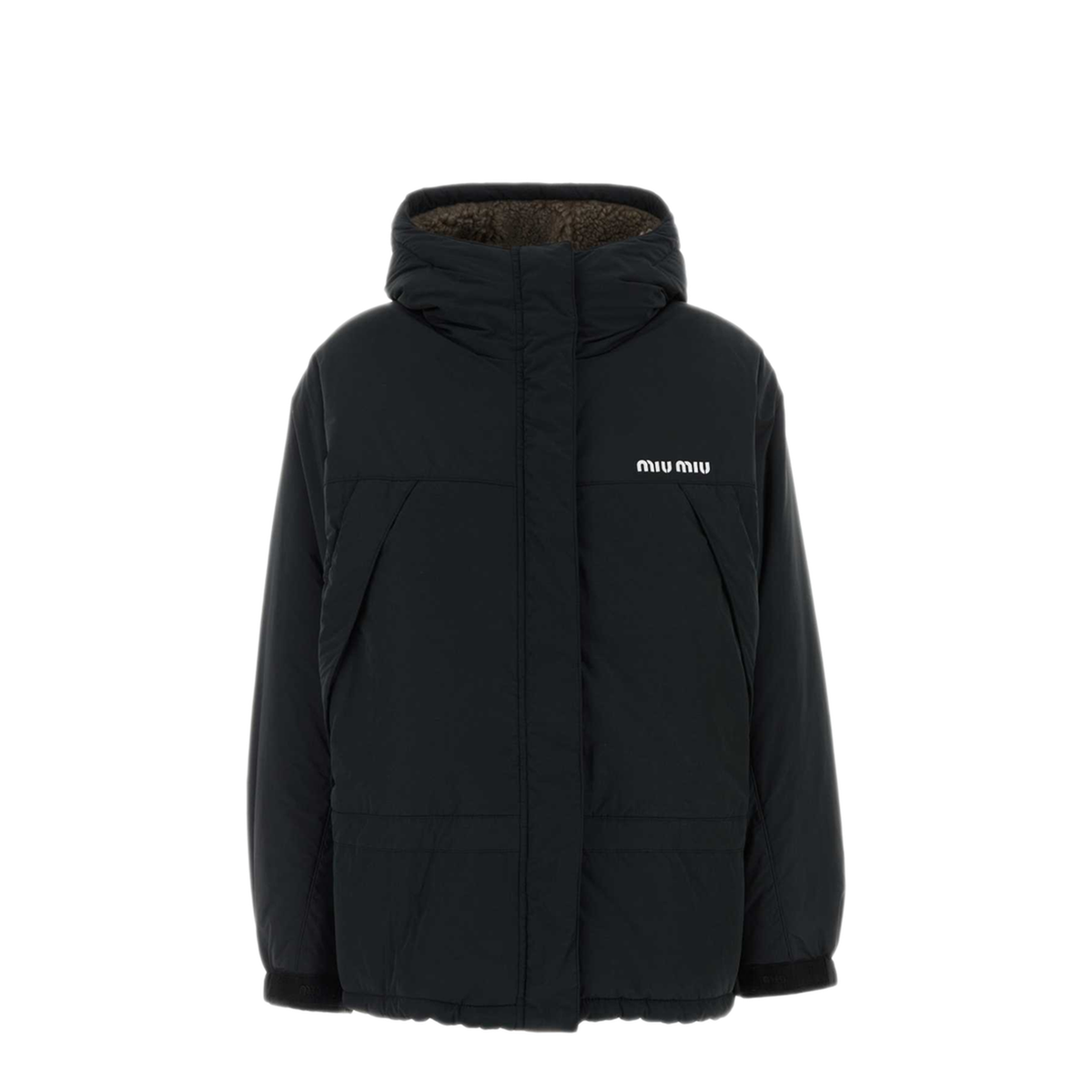 MAYFEYR - Miu Miu - Black Polyester Blend Down Jacket - ML1553SOOO6203F0002