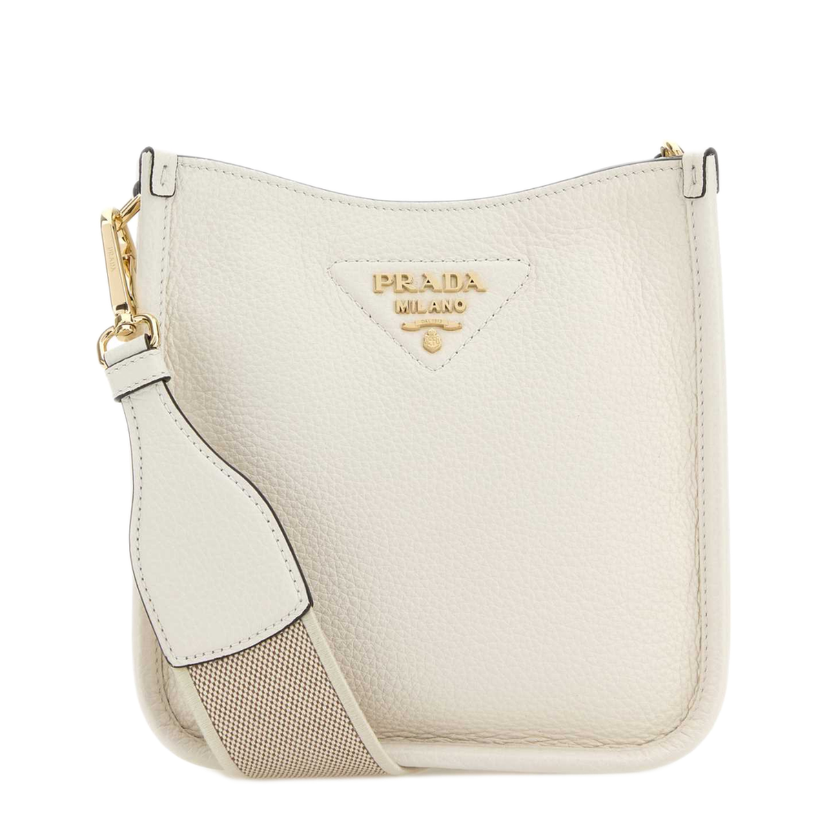 MAYFEYR - Prada - White Leather Crossbody Bag - 1BH191V7NO2DKVF02EU