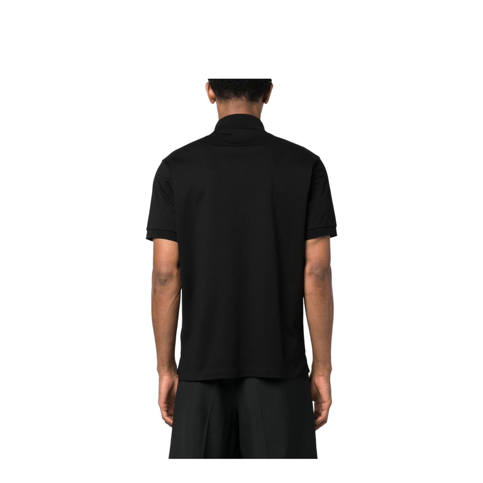 Black Cotton Polo Shirt