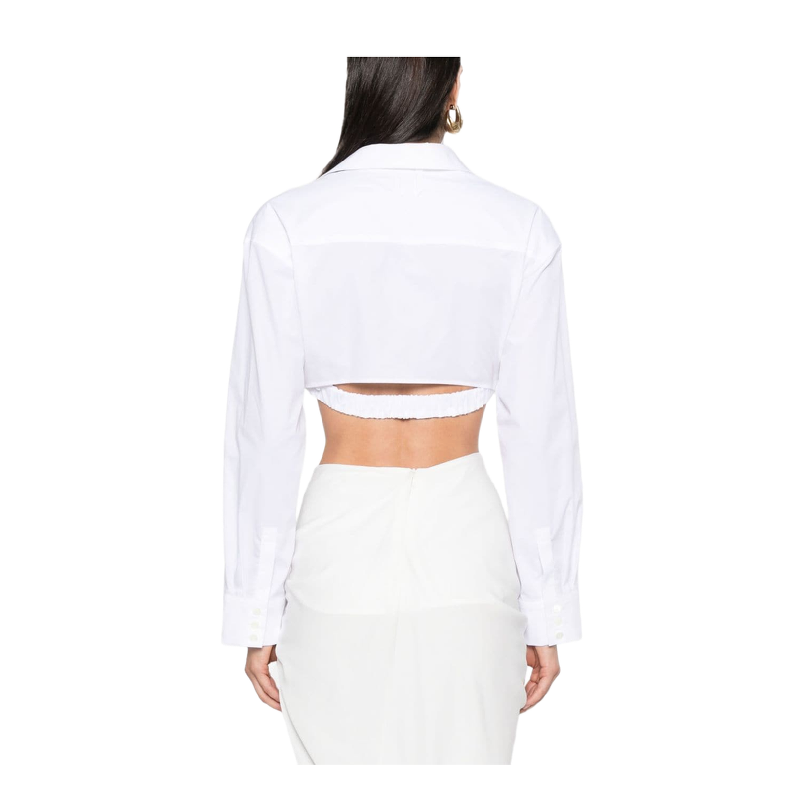 White Cotton Blend Poplin Shirt