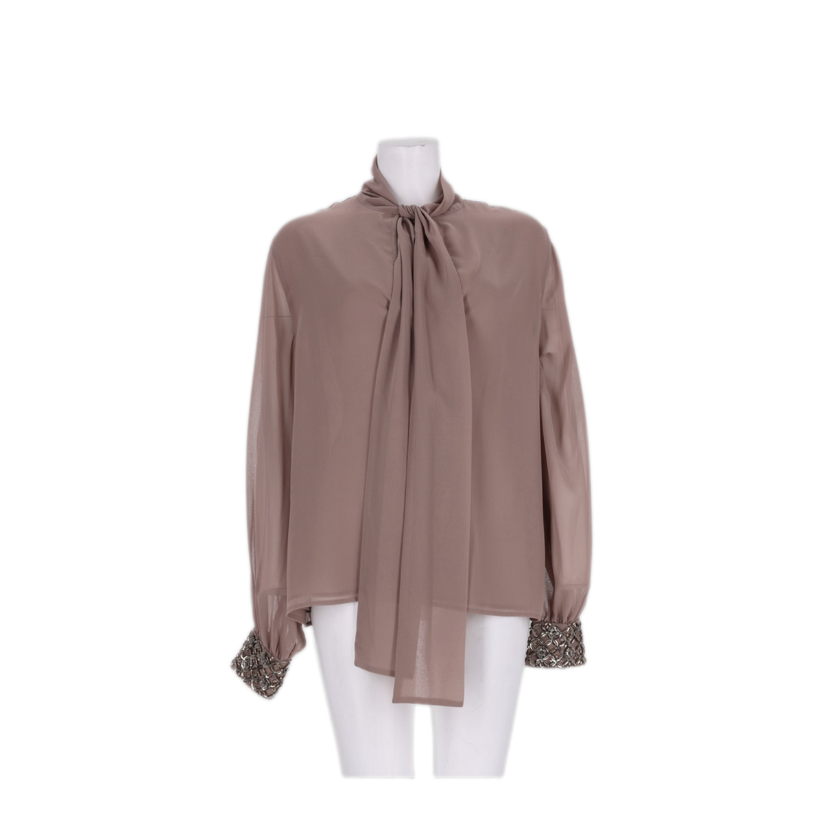 MAYFEYR - Parosh - Dove Polyester Top - D311690RPRESS064
