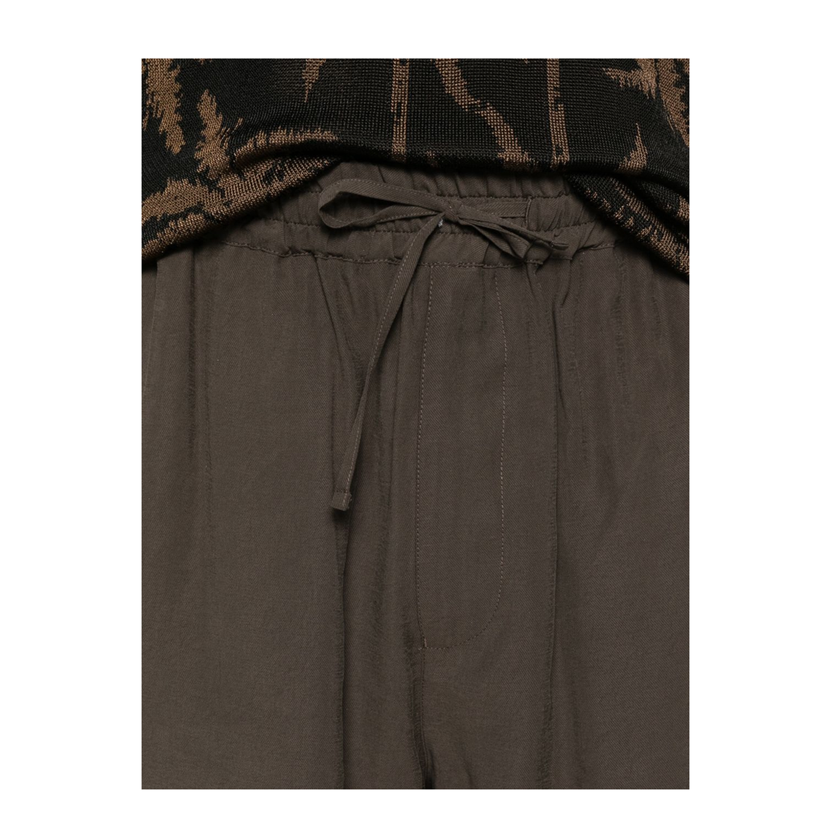Drawstring Bermuda Shorts in Printed Modal