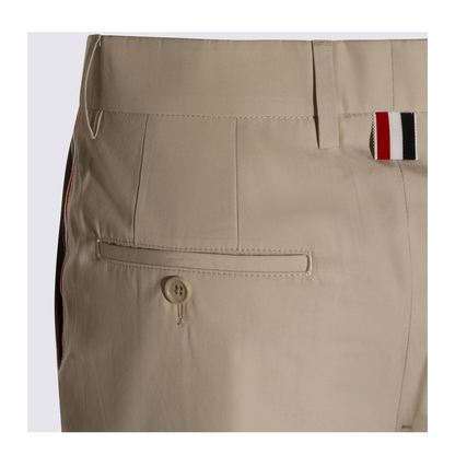 Relaxed Classic Beltloop Trouser With Gg Tape Details In Wrinkle Free Cotton Suiting