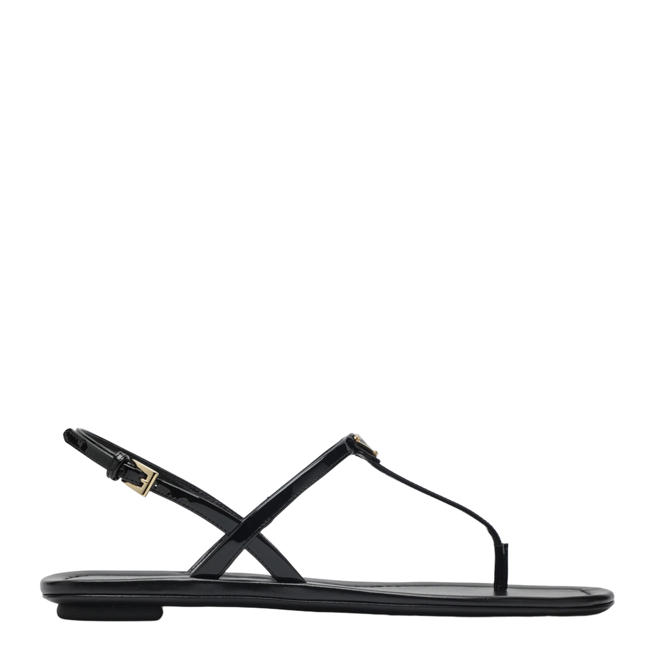 Black Patent Thong Sandal