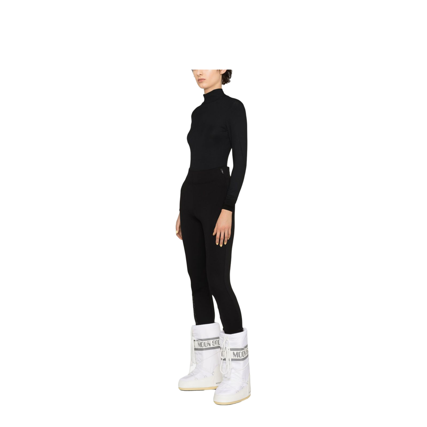 Black Technical Jersey Leggings