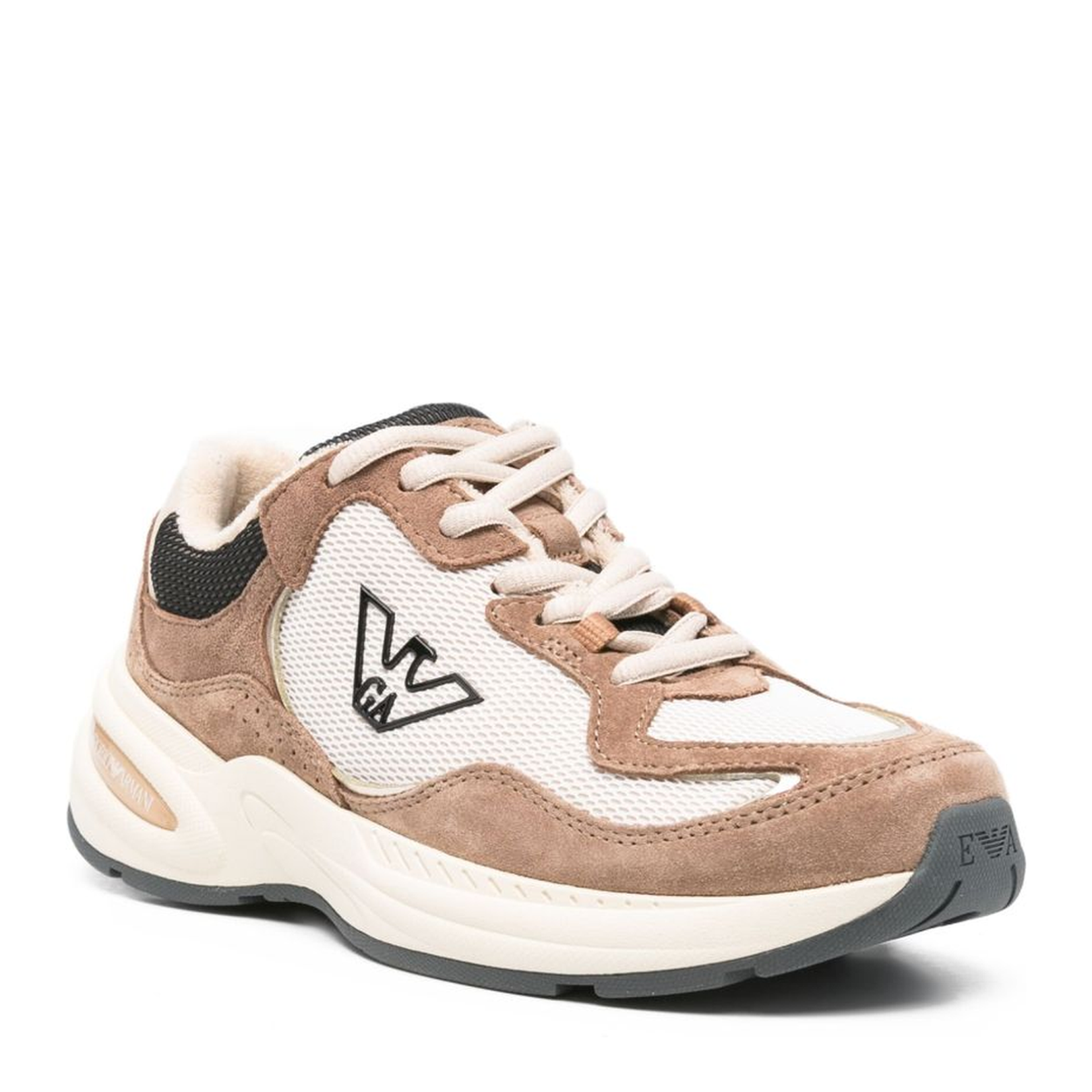 Mesh Sneakers with Suede Details