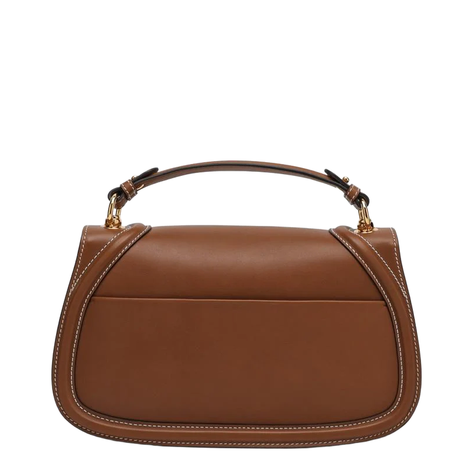 Blondie Large Top Handle Bag in Brown Leather