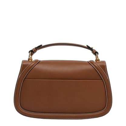 Blondie Large Top Handle Bag in Brown Leather