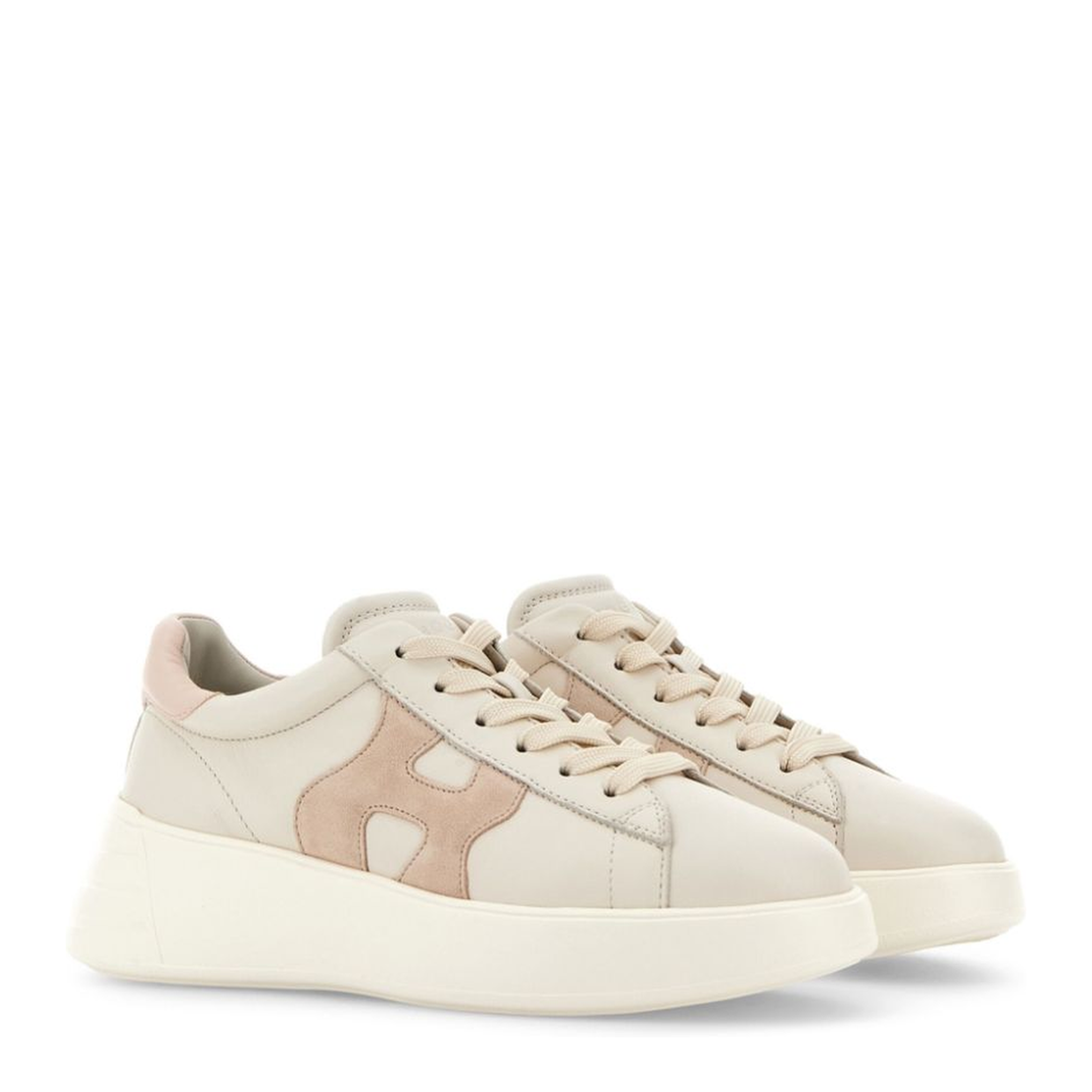 Panelled Design Lace-Up Sneakers