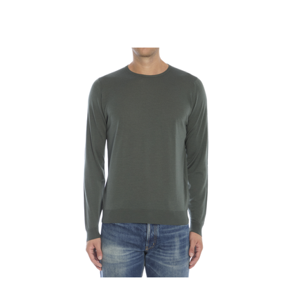 MAYFEYR - John Smedley - Long Sleeve Crewneck Pullover - LUNDYHIGHLANDGREEN