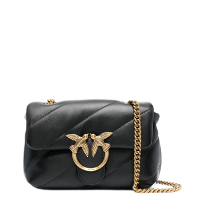 Mini Calf Leather Crossbody - Black