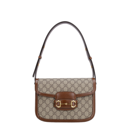 Horsebit 1955 Medium Canvas Shoulder Bag - Brown