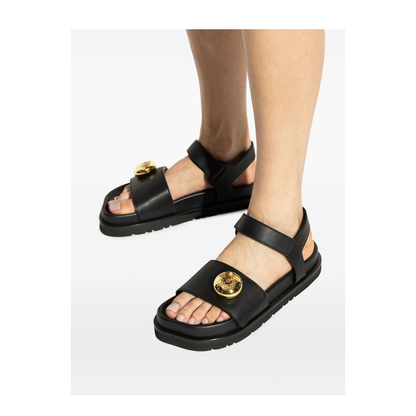 Pebble Slide in Soft Calfskin Black