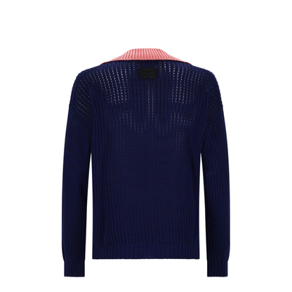 Blue And Pink Cotton Jumper