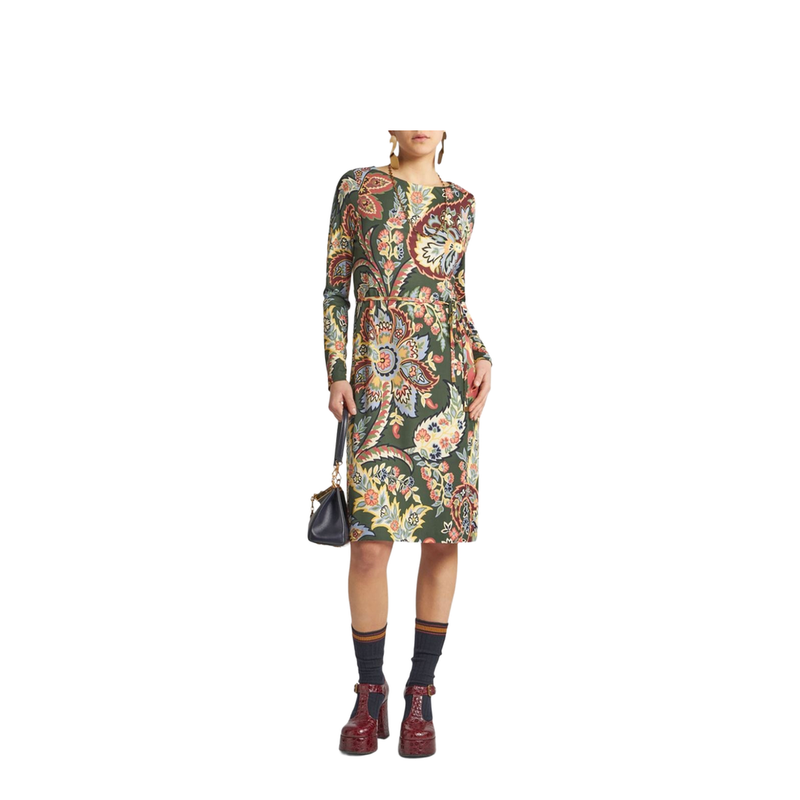 Abstract Pattern Midi Dress