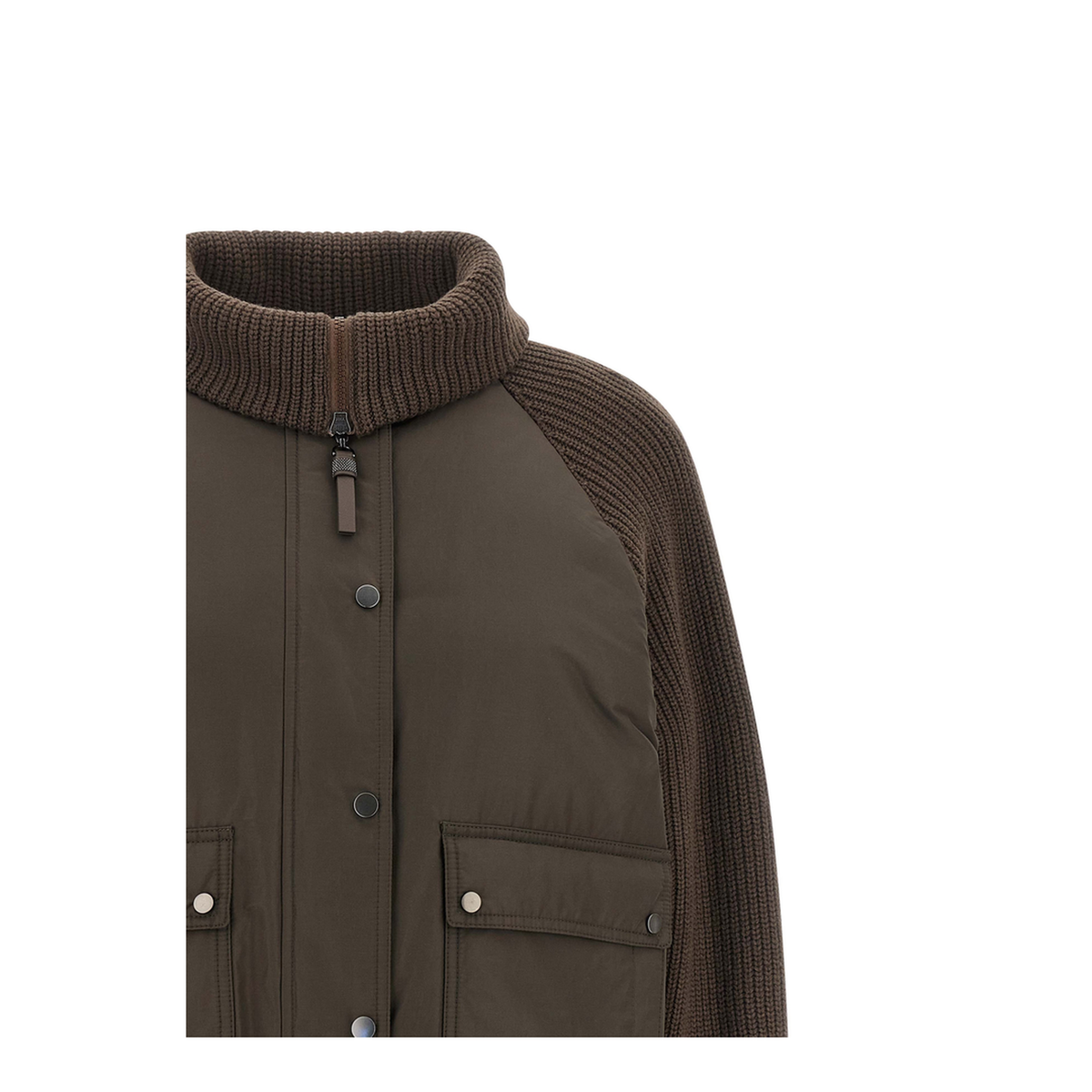 MAYFEYR - Brunello Cucinelli - Knit Insert Down Jacket - MH5257294PC028