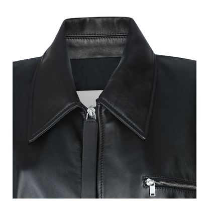 Blouson Leather Jacket Black