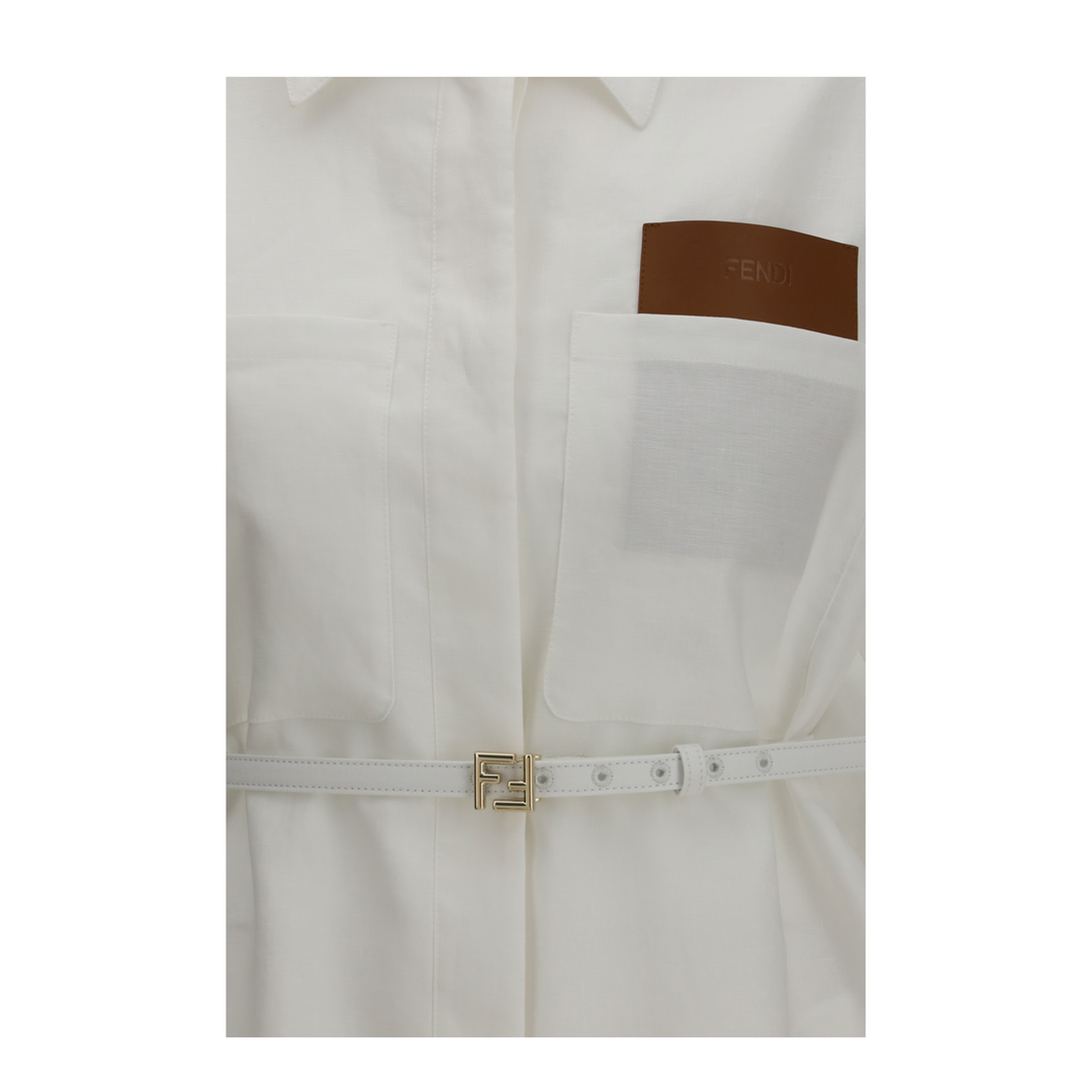 MAYFEYR - Fendi - Linen And Cotton Belted Jacket - FJ7745AWAI