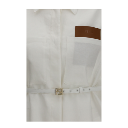 MAYFEYR - Fendi - Linen And Cotton Belted Jacket - FJ7745AWAI