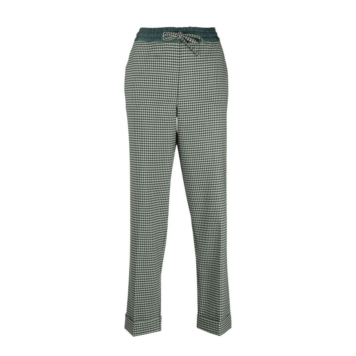 MAYFEYR - Parosh - Fine Check Tapered Cropped Trousers - D230386LIONE851