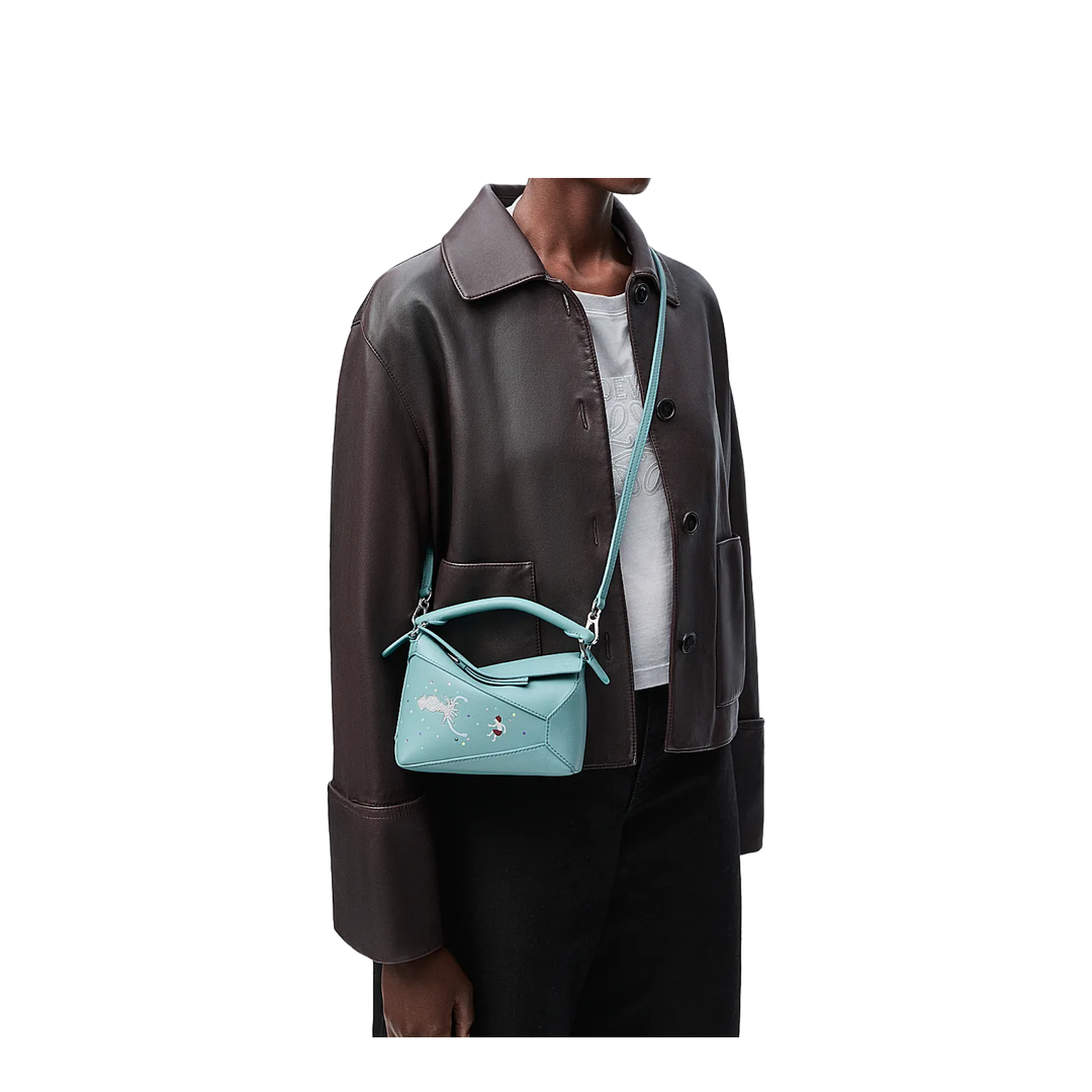 Light Blue Mini Puzzle Bag