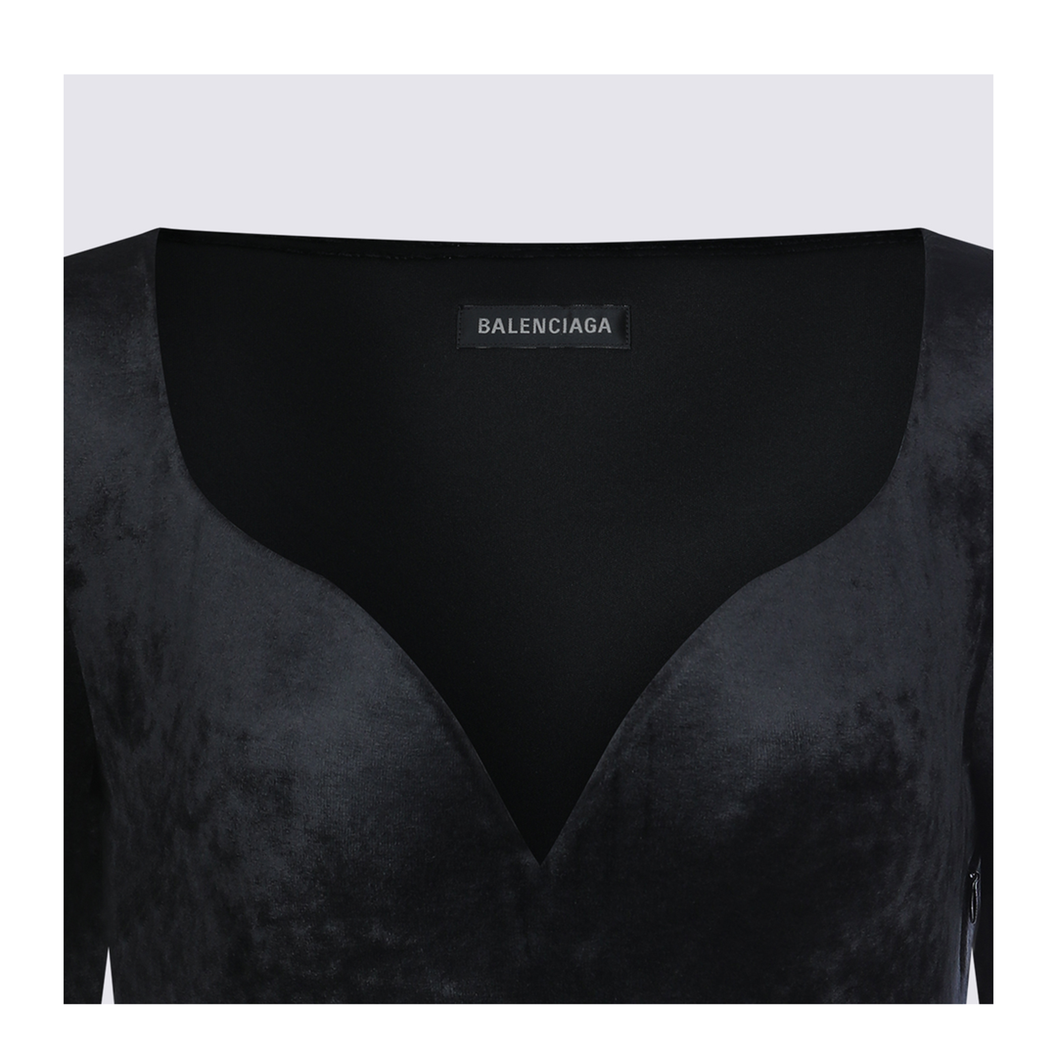 MAYFEYR - Balenciaga - Sweetheart Neckline Dress In Velvet Jersey - 857335TTV071000