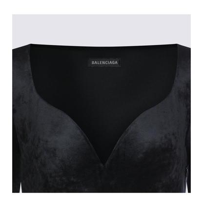 MAYFEYR - Balenciaga - Sweetheart Neckline Dress In Velvet Jersey - 857335TTV071000