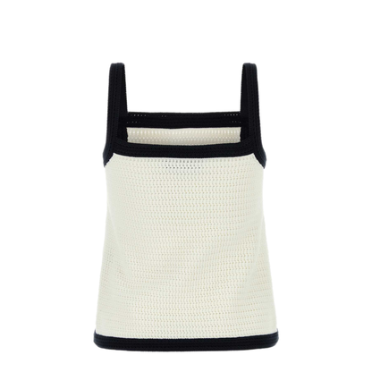 MAYFEYR - Gucci - White Stretch Crochet Tank Top - 819376XKEOT9062