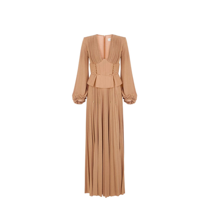 MAYFEYR - Elisabetta Franchi - Brown Dress - ABR1566E2EV8