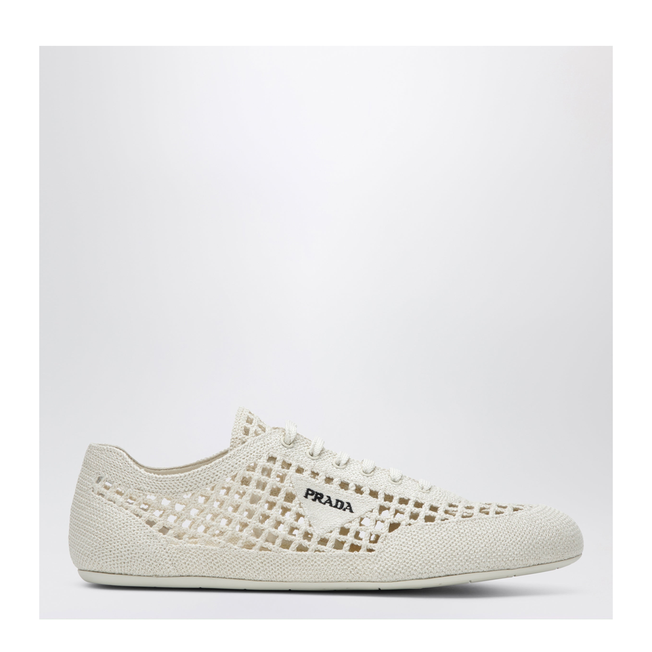MAYFEYR - Prada - Collapse Sneakers In Ivory Crochet Knit - 1E360O0052F46F0304