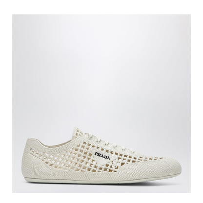 MAYFEYR - Prada - Collapse Sneakers In Ivory Crochet Knit - 1E360O0052F46F0304