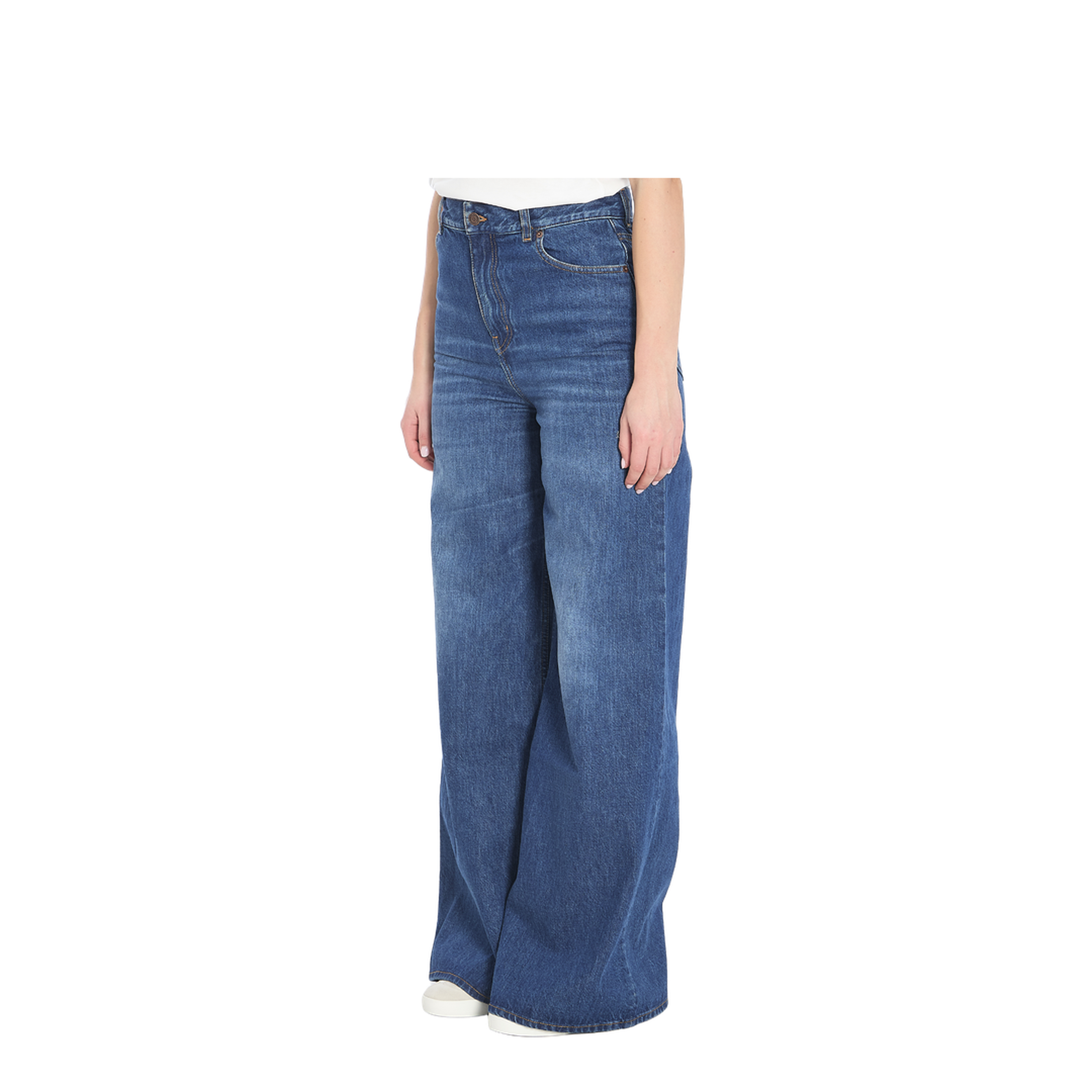 Straight Leg Jeans - Organic Cotton Wide Leg Denim Jeans