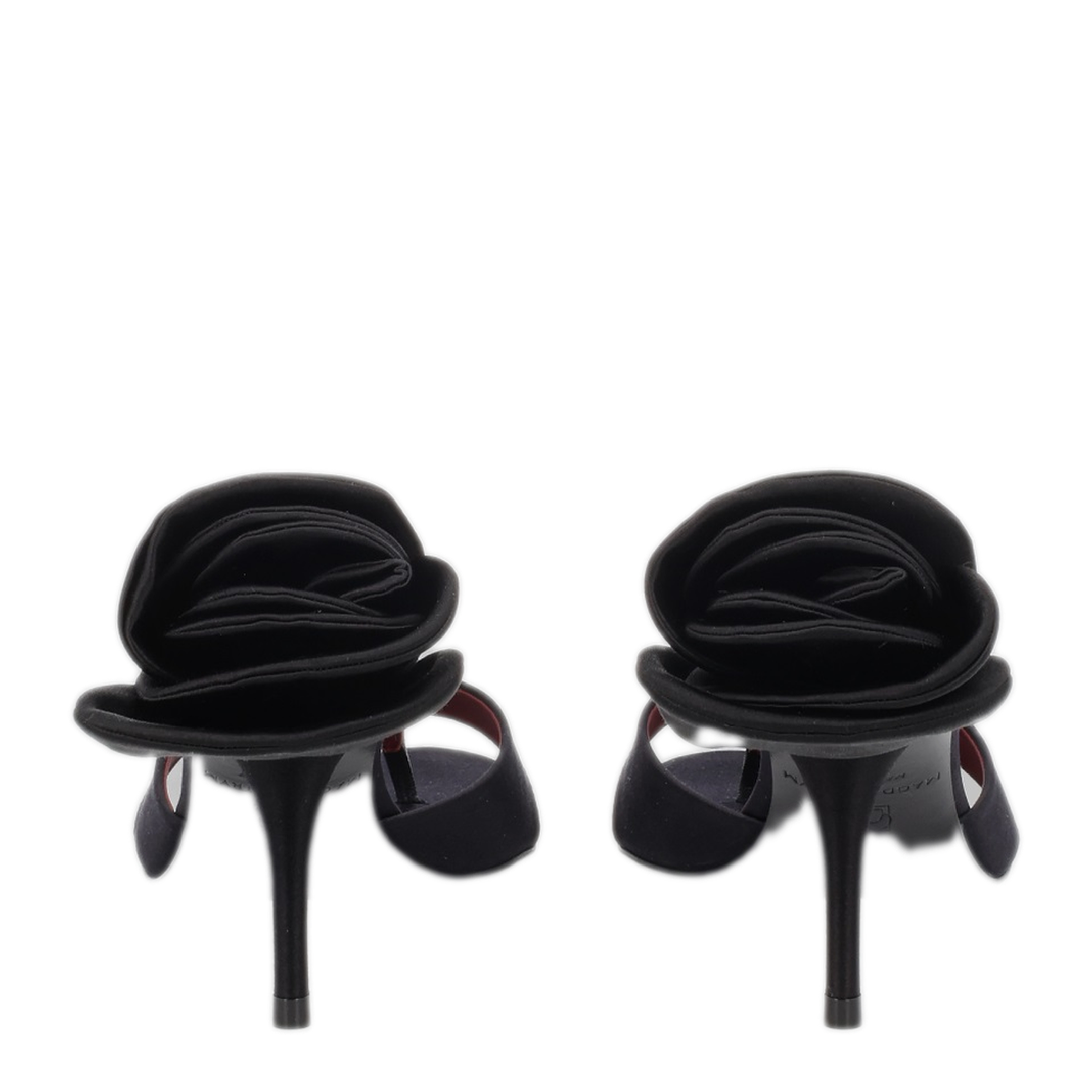 MAYFEYR - Magda Butrym - Ribbon Sandals With Flower - 529726BLACK