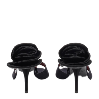 MAYFEYR - Magda Butrym - Ribbon Sandals With Flower - 529726BLACK