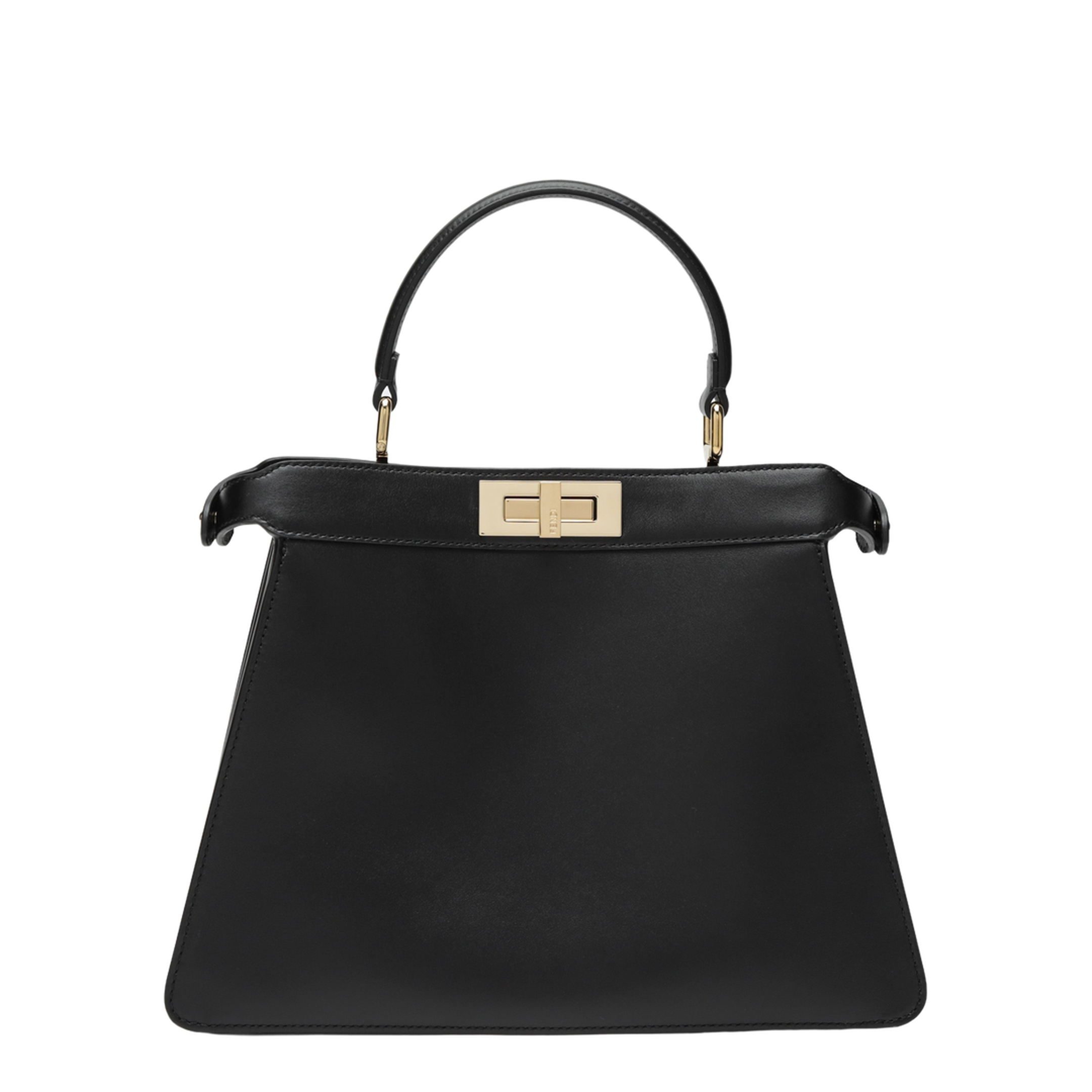 Medium Peekaboo Bag in Black Leather with Multicoloured Sequins